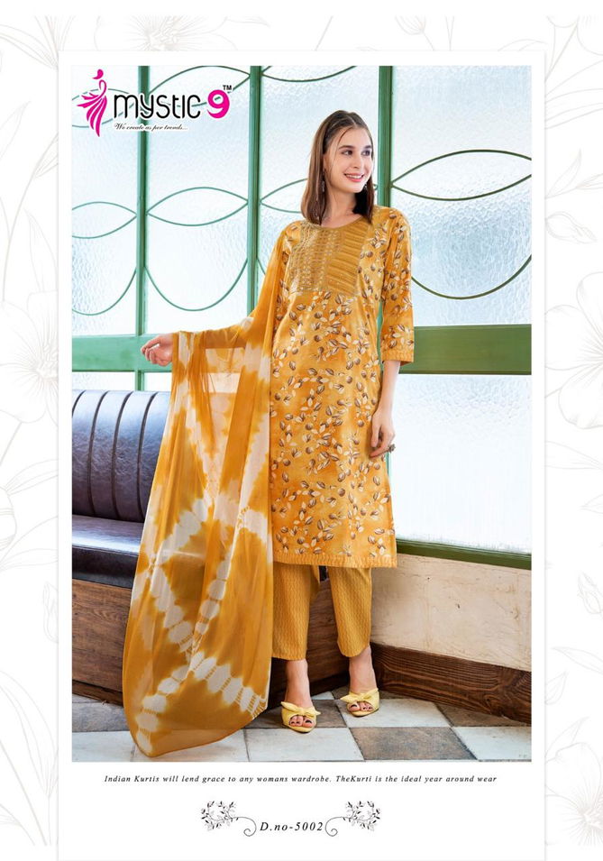 Shagun Vol 5 By Mystic 9 Rayon Printed Kurti Bottom With Dupatta Wholesale Online
